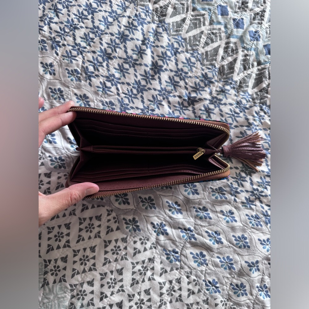 Fossil Multicolored Heart Zip Around Wallet, Nwot… - image 2
